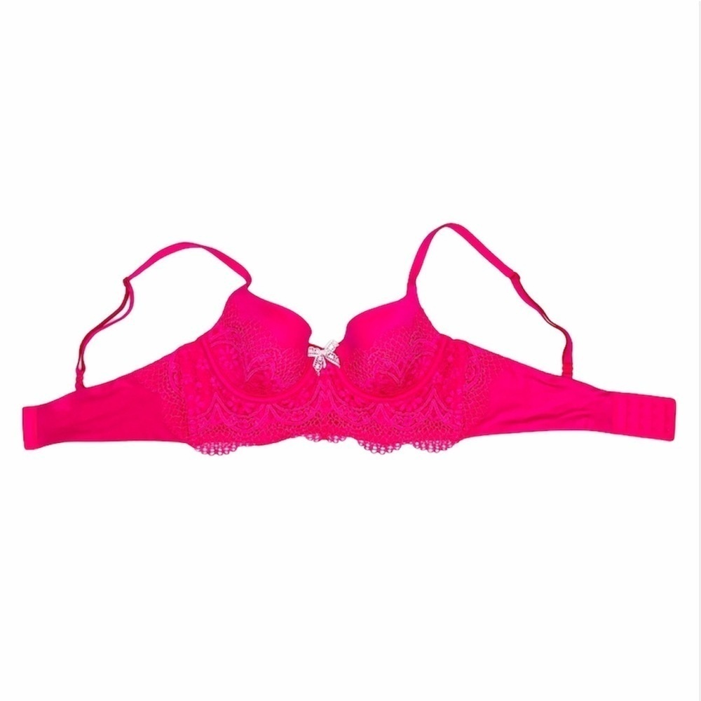 Victoria Secret Lined Demi Lace Bra SZ 34A